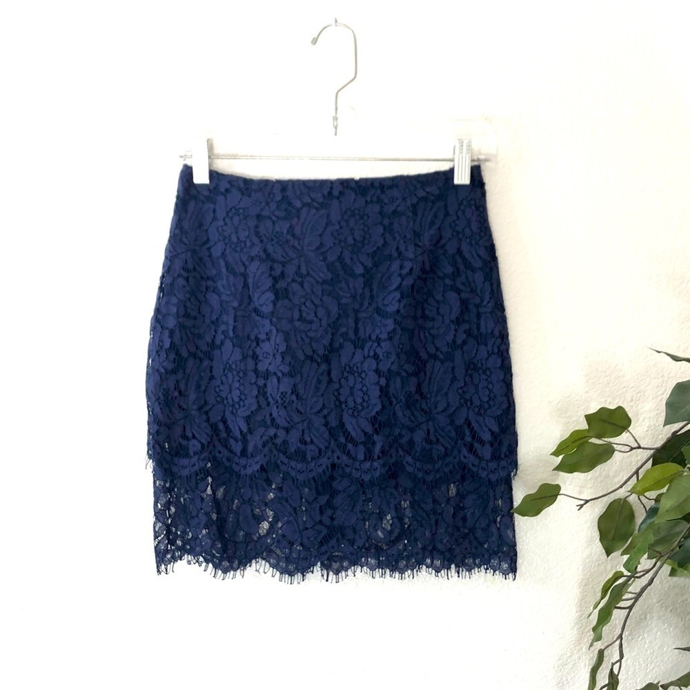 Lulus Layered Blue Lace Skirt